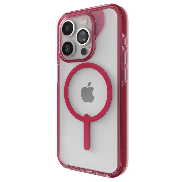 ZAGG iPhone 15 Pro (6.1") Santa Cruz Snap Case - Clear / Magenta Magsafe Compatible