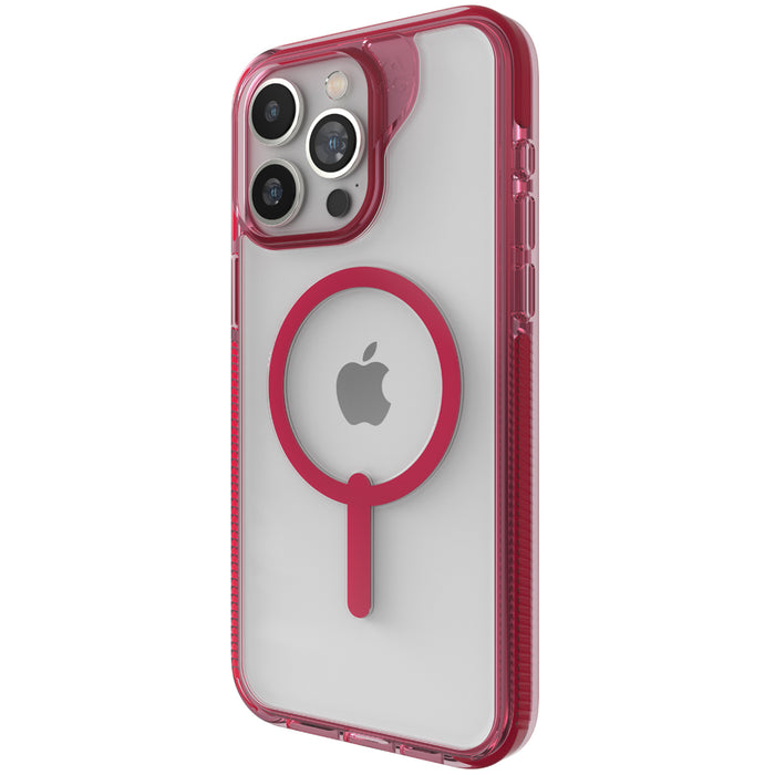 ZAGG iPhone 15 Pro Max (6.7") Santa Cruz Snap Case - Clear / Magenta Magsafe Compatible