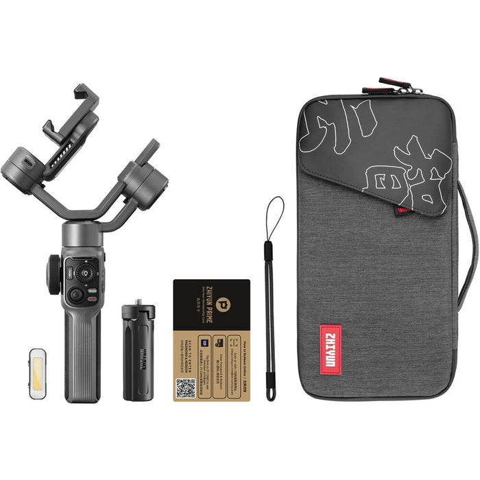 ZHIYUN SMOOTH 5S Pro (Grey) Smartphone Gimbal Combo Kit (include Tripod Magnetic Fill Light & Filters Protective Bag)