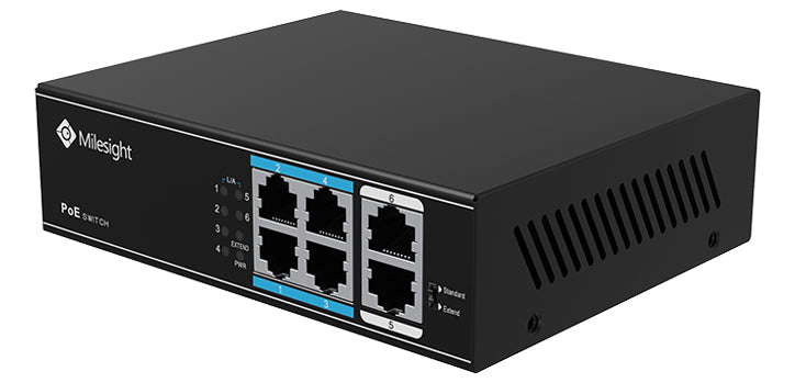 Milesight 4 Port 100Mbps AF/AT 65 Watt PoE Switch