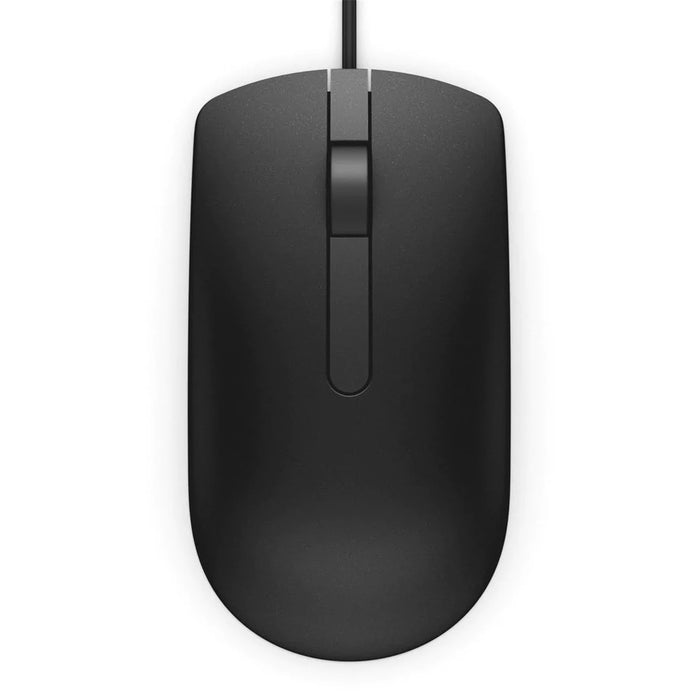Dell MS116 Wired Mouse - Black Optical Sensor - USB Wired Cable - 1000 DPI - Computer - Scroll Wheel optical LED tracking - Plug-and-play