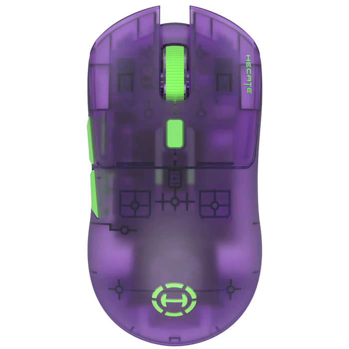 Edifier HECATE G3M Pro Tri-Mode Wireless Gaming Mouse - Transparent Purple Silent Click Mode - 63g - Battery Life upto 70 hours - Right Handed - Ultra-Low Latency 1ms 2.4GHz Wireless - Bluetooth Ready - USB-C