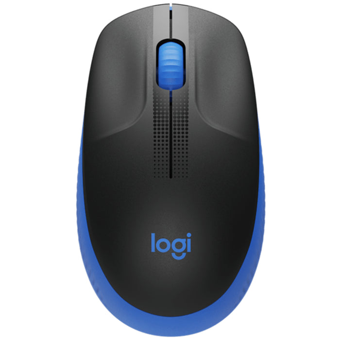 Logitech M190 Full Size Wireless Mouse - Blue