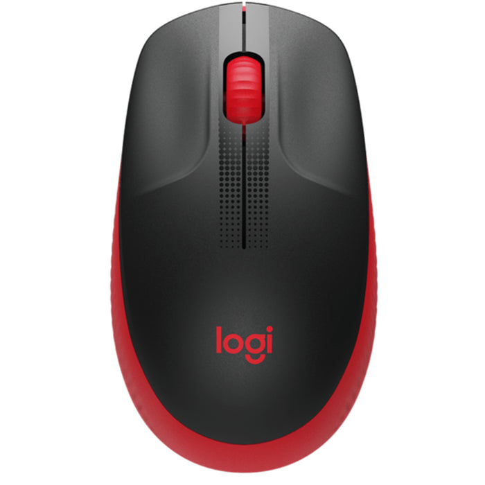 Logitech M190 Full Size Wireless Mouse - Red