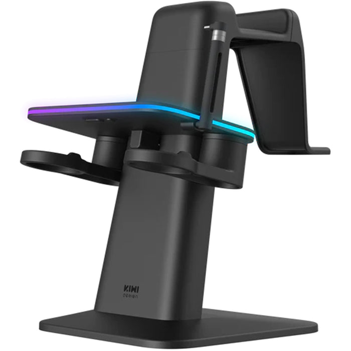 Kiwi Design For META Oculus Quest 2/3/3S/Pro Magnetic Charging VR Stand Black Colour Compatible with Quest 2 / Quest 3 / Quest Pro