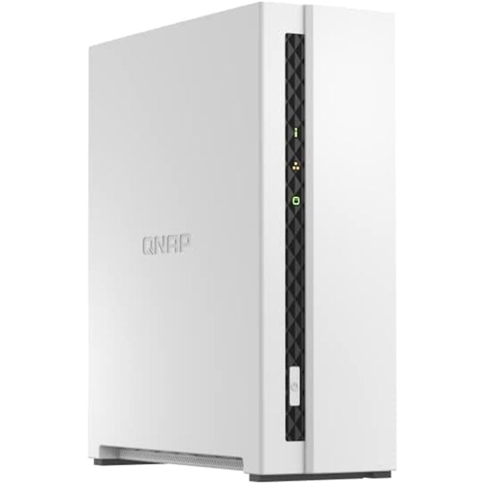 QNAP TS-133 Home 1-Bay Desktop NAS Server Quad Core 1.8Ghz 2GB Memory 1x GbE 2X USB 1X 3.5"/2.5" SATA Come with 2  Camera License