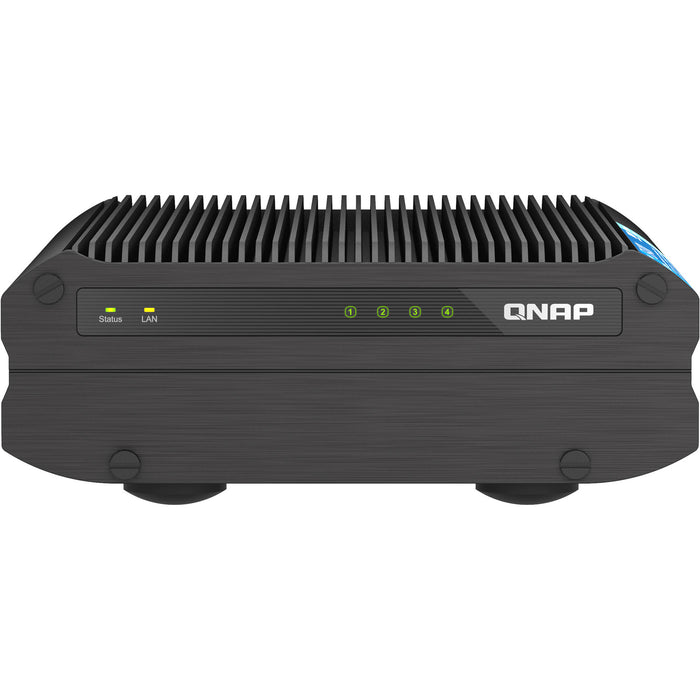 QNAP TS-i410X-8G Industrial Grade 4-Bay NAS Server Intel Quad Core Upto 3.0GHz Fan Less 8GB Ram 4X2.5" Sata 2X 10GbE 4X USB 3.2 1XHDMI Operating Temperature: -40 - 70 °C 3 Years Warranty Come with 8 Camera License