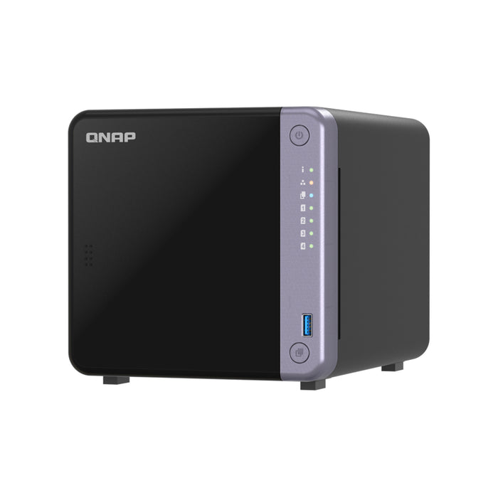 QNAP TS-432X-4G Business 4-Bay Desktop NAS Server Quad Core Upto 2.0GHz 4GB RAM (16GB Max) 2x 2.5GbE 1x 10GbE SFP+  LAN 1x PCIe 2x USB 2 Years Warranty Come with 8 Camera Licenses