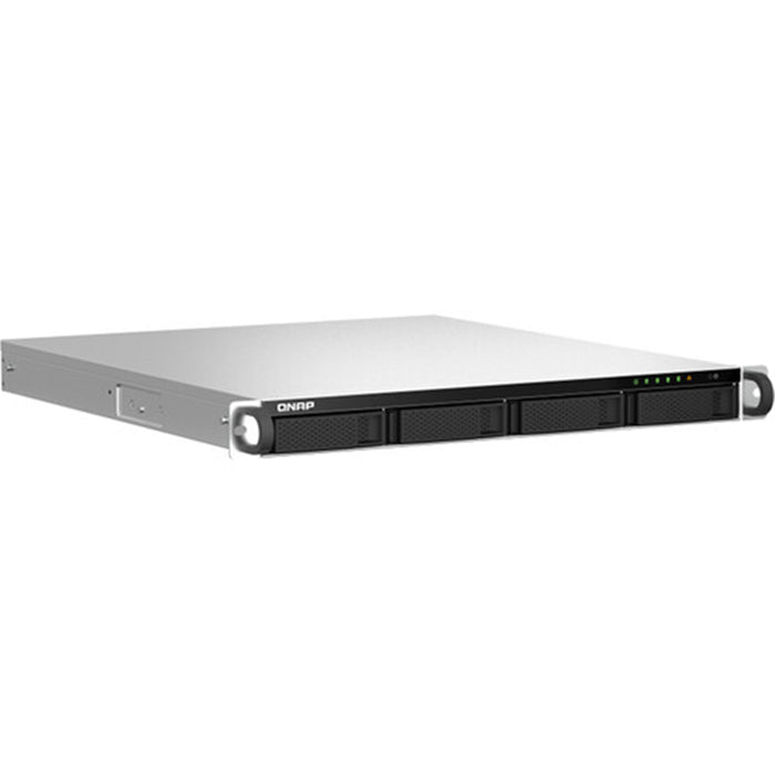 QNAP TS-464U-RP-8G Business 1U 4-Bay Rackmount NAS Server Intel Quad Core Upto 2.9GHz 8GB RamRedundant PSU 2x2.5GbE 1X PCIe Slot 1XHDMI 2XUSB 3.2 2XUSB 2.0 3 Years Warranty Come with 8 Camera License