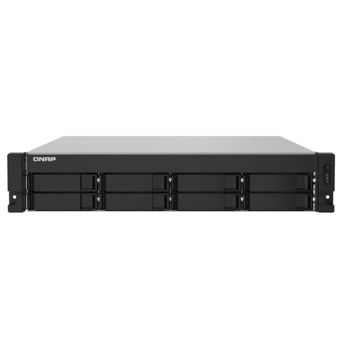 QNAP TS-832PXU-RP-4G Business 2U 8-Bay Rackmount NAS Server Quad Core1.7 GHz 4GB DDR4 (16GB Max) 2x 10GbE SFP+  1X PCIe 2x 2.5GbE 2x 250W Redundant power supply Without Rail Kit 4x USB 3 Years Warranty Come with 8 Camera License