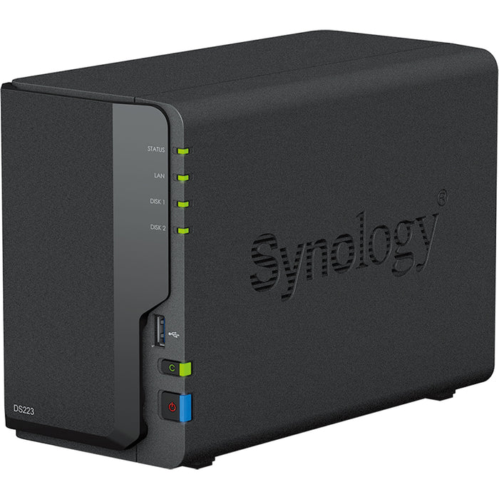 Synology DiskStation DS223 2-Bay NAS Server Realtek Quad Core 2GB RAM 1x GbE 3x USB3.2 2 Years Warranty