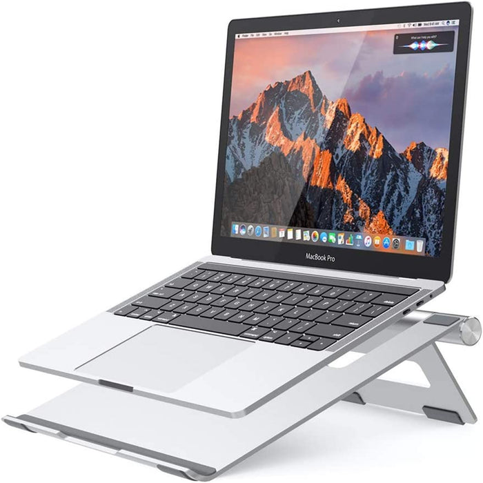 Nulaxy AS012 Laptop Stand - Silver Foldable Adjustable Design Compatible with 10"-16" Apple Macbook/Laptops