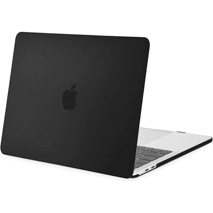 Matte Rubberized Hard Shell Case Cover for 13" MacBook Pro (2016-2022) - Matte Black for Models: A1706 / A1708 / A1989 / A2159 / A2289 / A2251 / A2338 (M1 / M2)