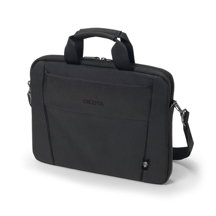 Dicota Eco BASE Slim Case Carry Bag for 13.3"-14.1" Laptops - Black Light Notebook Case with Protective Padding