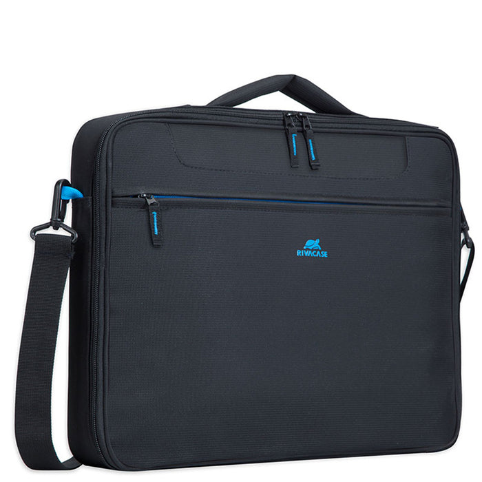 Rivacase Regent Clamshell Carry Bag for 15.6" Laptops - Black Suitable for Business