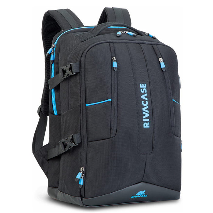 Rivacase Borneo Gaming Backpack for 15.6"-17.3" Laptops - Black with Water-Resistant Fabric