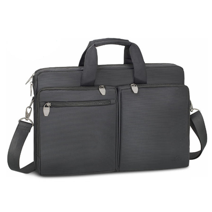 Rivacase Tiergarten Carry Bag for 17.3" Laptops - Black with Water-Resistant Fabric