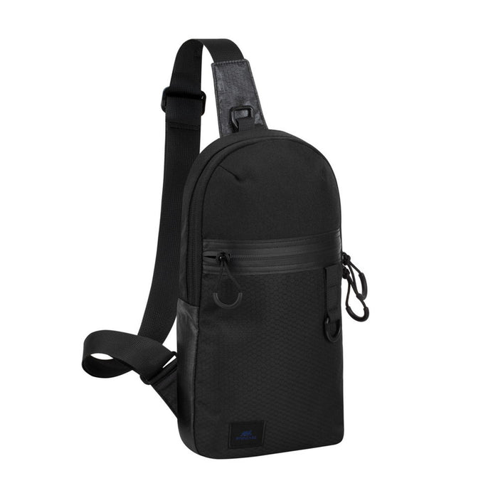 Rivacase Dijon Crossbody Sling Bag - Black Hold Essential Items for Travel Use