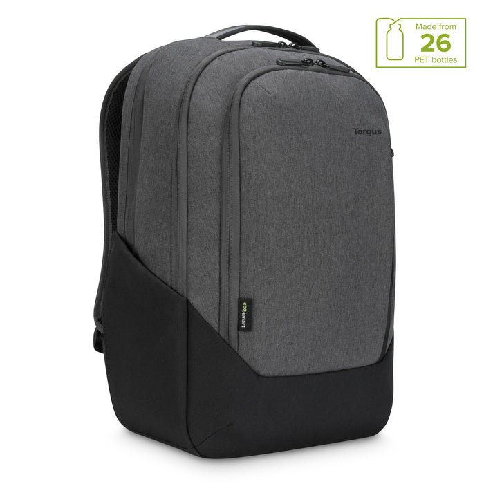 Targus Cypress EcoSmart 15.6" Hero Backpack - Grey Made from Recycled Water Bottles - This Pack Delivers Practical Protection in an Eco-Conscious Design