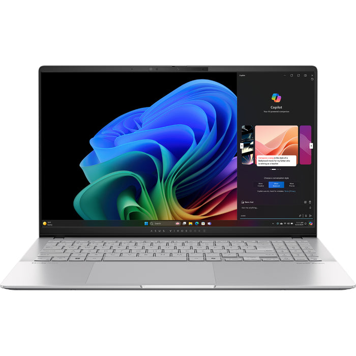 ASUS Vivobook S15 OLED S5507QA 15.6" 3K 120Hz Copilot+ PC 12 Cores Qualcomm Snapdragon X Elite - 32GB RAM - 1TB SSD - Win 11 Home - BE WiFi 7 + BT5.4 - IR Cam - USB4.0 G3 (DP & PD) - HDMI2.1 TMDS - 1 Zone RGB Backlit Keyboard - 1Y Warranty