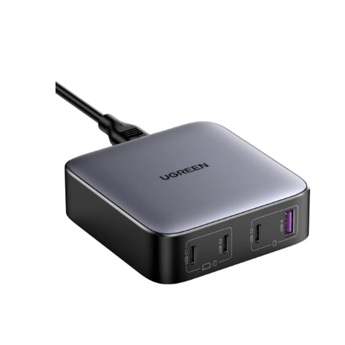 UGREEN Nexode 100W 4 Ports GaN USB-C Desktop Power Charger - 1x USB-A & 3x USB-C - Compatible with MacBook Pro iPhone 14/14 Plus/14 Pro/14 Pro Max/13/12 Galaxy S22 iPad Steam Deck and More