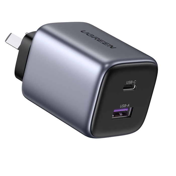 UGREEN Nexode 35W Dual Ports GaN Wall Power Charger - 1x USB-C & 1x USB-A Port - For iPhone & iPad iPod AirPods Watch Nintendo Switch