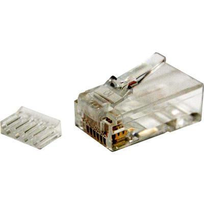 Dynamix RJ-45-C6SR2-20 Cat6 RJ45 Plug 20pc Bag  8P8C 2 Piece Modular Plug (Rounded  Solid). 50micron