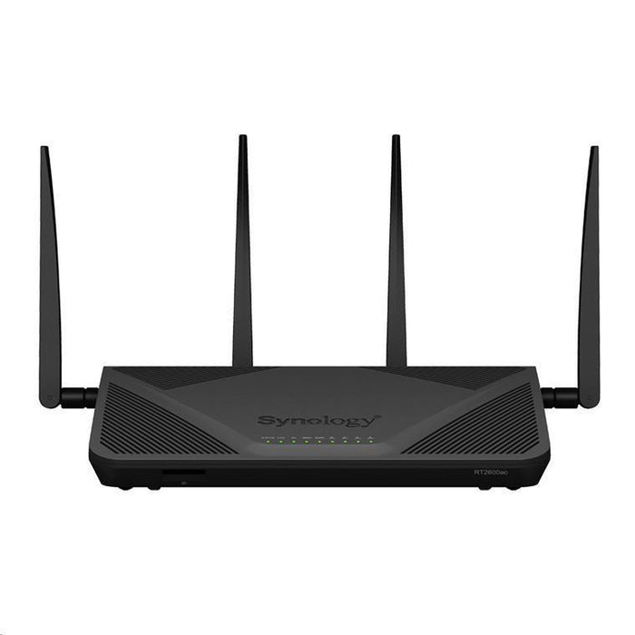 Synology RT2600ac Router 4x4 MIMO - Dual Core 1.7GHz CPU - 4x GbE LAN - 1x GbE WAN - 1x USB3.0 Port - 1x SD Card Slot - Fibre (UFB) Ready