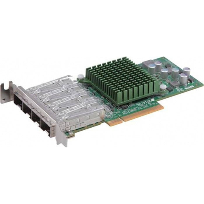 Supermicro AOC-STG-I4S Server NIC 4x SFP+ 10GbE Low-Profile PCI-E 3.0 x8 Intel X710 Controller