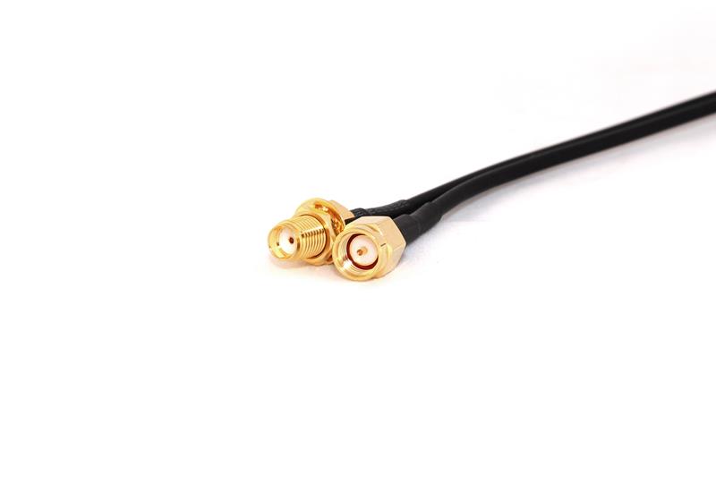 SMA Male to SMA Female Bulkhead 30cm LLC100 Coax Pigtail