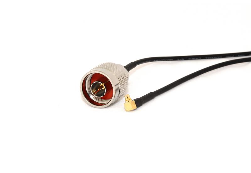 N-Type Male to MMCX Right Angle 20cm LLC100 Coax Pigtail