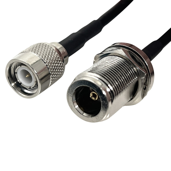 N-Female Bulkhead to TNC-Male 30cm LLC200 50 Ohm Coax Pigtail
