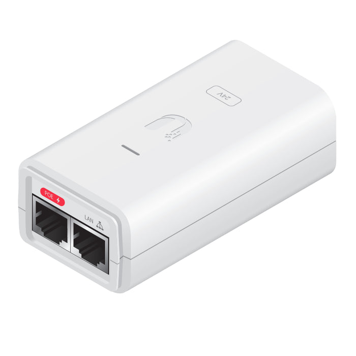 Ubiquiti 24V 12W White Gigabit PoE Injector