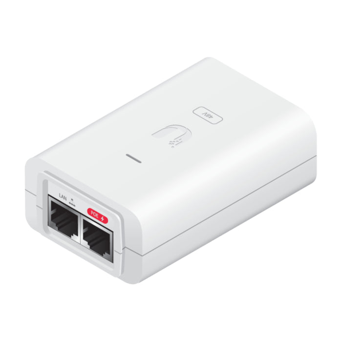 Ubiquiti Passive POE Injector 24VDC 24W Gigabit with NZ Power Cord, White