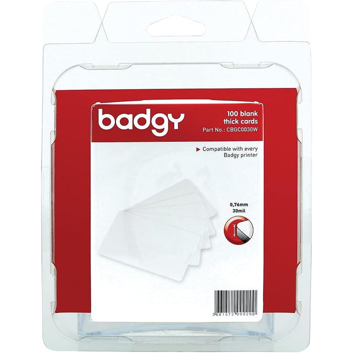 EVOLIS CBGC0030W 100 X THICK PVC CARDS (0.76MM-30MIL)