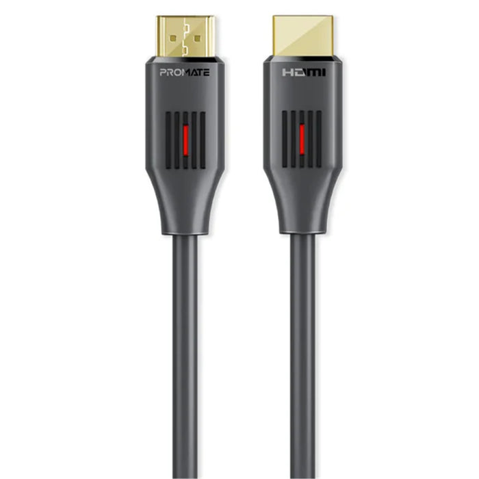 Promate PROLINK4K60-3M Ultra-High Definition (UHD) 2.0 HDMI Cable 3m - Black Supports 4K 60Hz(4096x2160).High-SpeedEthernet Long Bend Lifespan Supports 48-Bit Colour. Gold Plated Connectors.