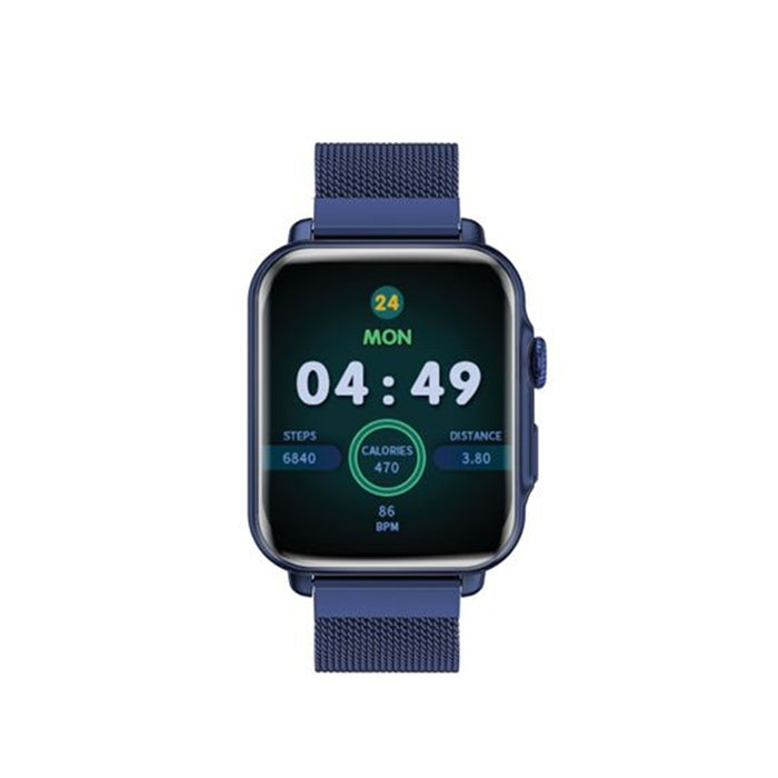 Promate IP68 Smart Watch - Blue Handsfee & Large 1.8" Display - Bluetooth Calling - Up to 20 Days Battery Life - Heart Rate / Step / Sleep Tracker - Find Phone - Alarm - 37x Multi-Sport Modes