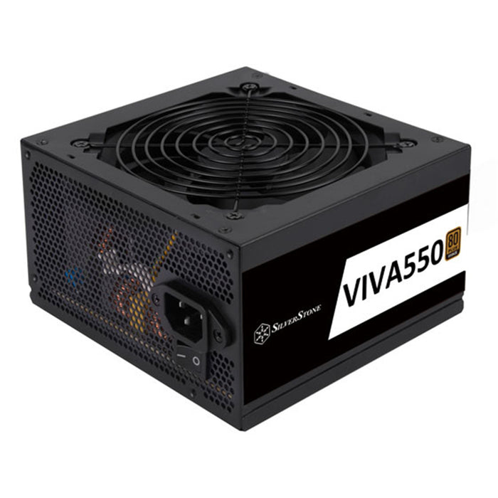 Silverstone VA550-B 550W ATX Power Supply 80Plus Bronze - Silent running - 120mm fan with 18 dBA