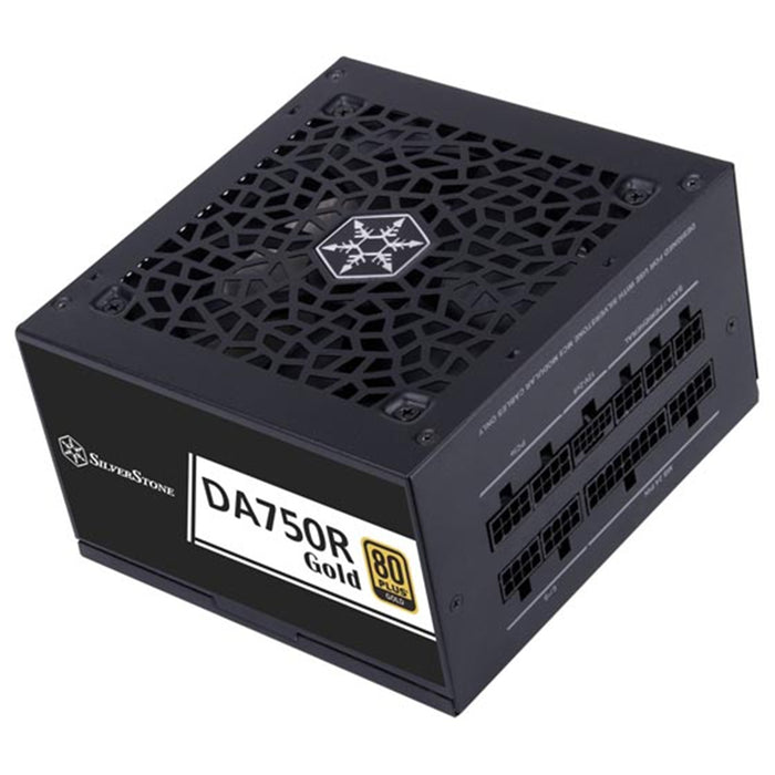 Silverstone DA750R Black 750W ATX 3.1 Power Supply 80Plus Gold - Silent running - 120mm fan with 18 dBA - Fully Modular