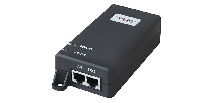 55V DC 30 Watt Gigabit 802.3af/at Power over Ethernet Supply