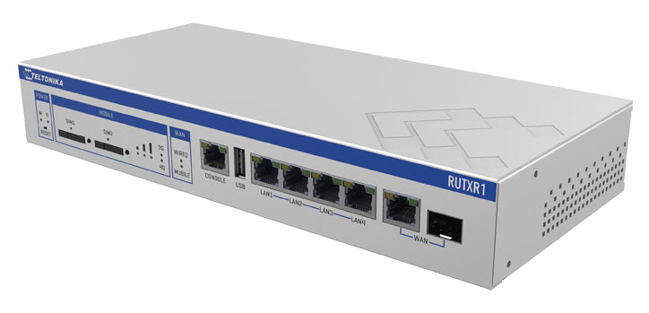 Teltonika Rack Mountable Gigabit 4G/LTE Cat6 Dual SIM Cellular Router with SFP and Redundant Power Supply