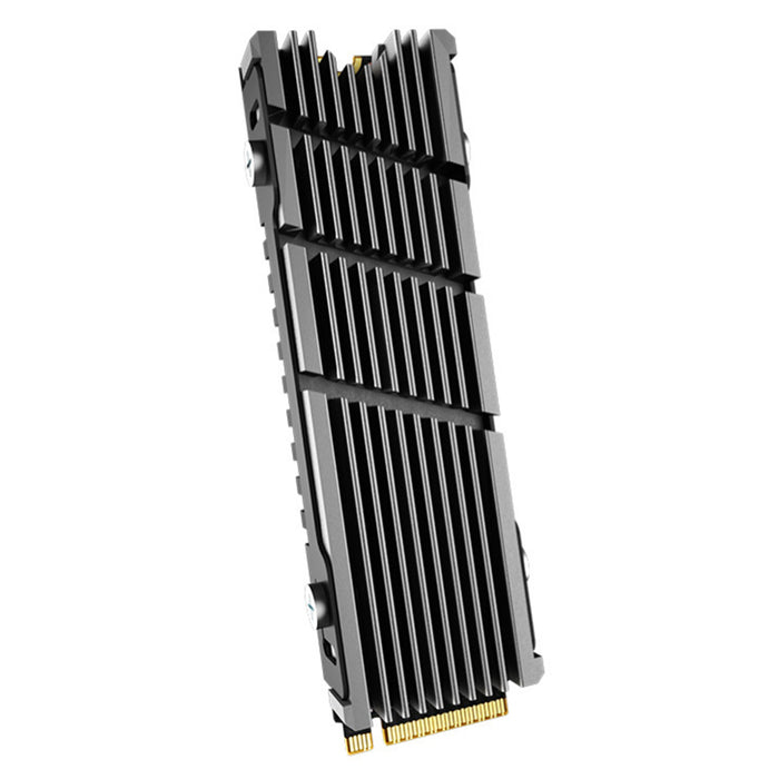 Heatsink of SSD JEYI Cooler II iCold-2 M.2 SSD Aluminum Heatsink Compatible with Sony PS5. NVME NGFF M.2 2280 Sheet Hard Disk Cooler Thermal Conductivity Silicon Pads