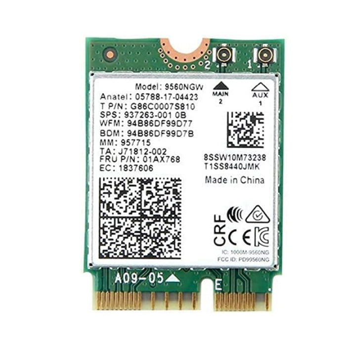 Intel 9560 WiFi 5 + Bluetooth 5.1 Internal M.2 Wireless Adapter 9560NGW 802.11AC - PN: T0HRM / 0T0HRM / 01AX768 / 937263-001 (OEM Package)