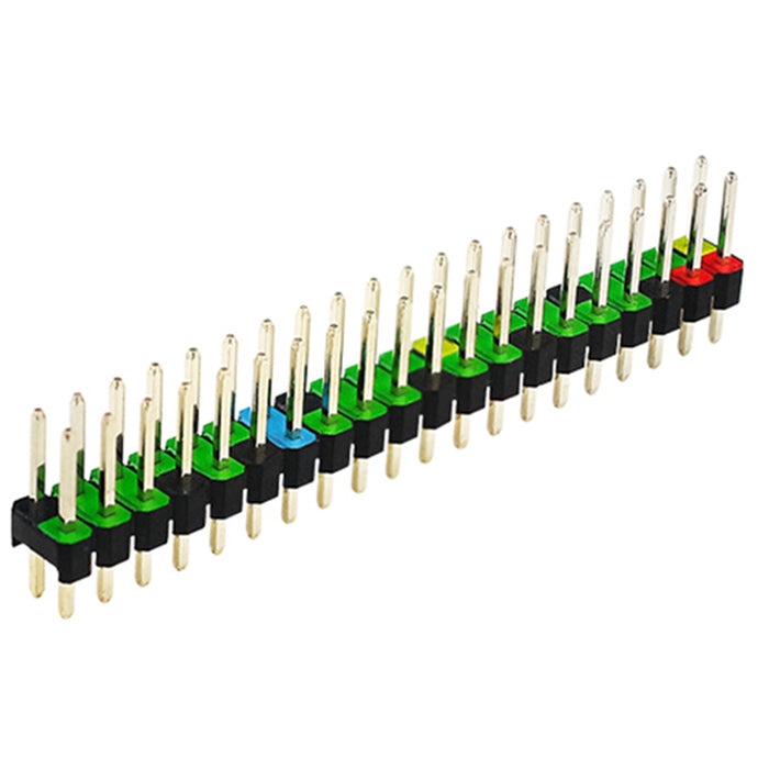 Raspberry Pi GPIO Header Colour-coded for Zero Zero W Zero 2 W. 2 x 20
