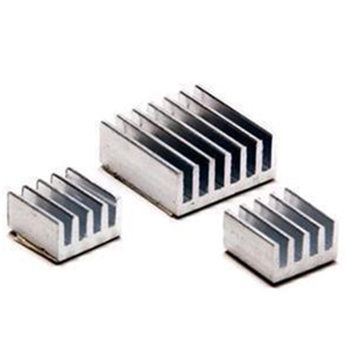 Raspberry Pi Aluminium Heatsink Set for Raspberry Pi 4 / Pi 3 / Pi 2  (3 Pieces)