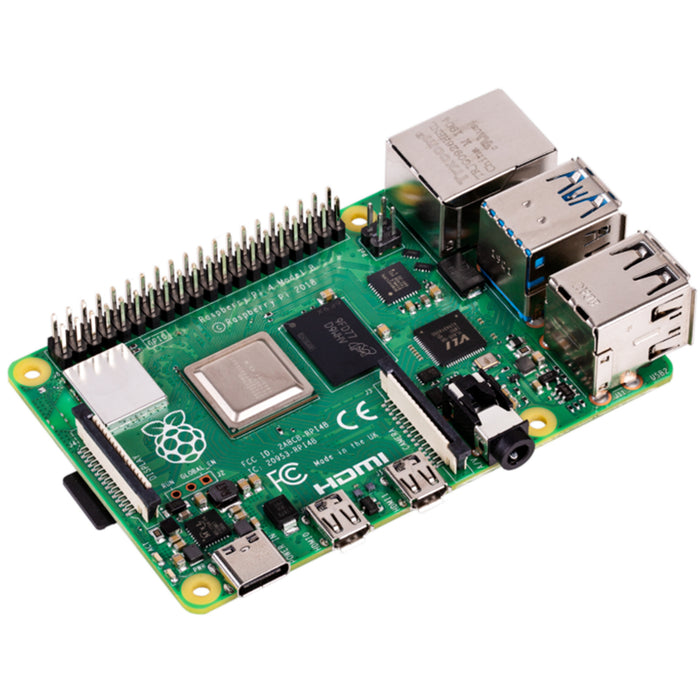 Raspberry Pi 4 Model B 4GB LPDDR4 FIRST 28nm-Based QuadCore 1.5G Dual Micro HDMI Video Output Dual Band WIFI Bluetooth 2 x USB 3.0/2.0 POE Ethernet (POE Hat Need Purchase Separately)