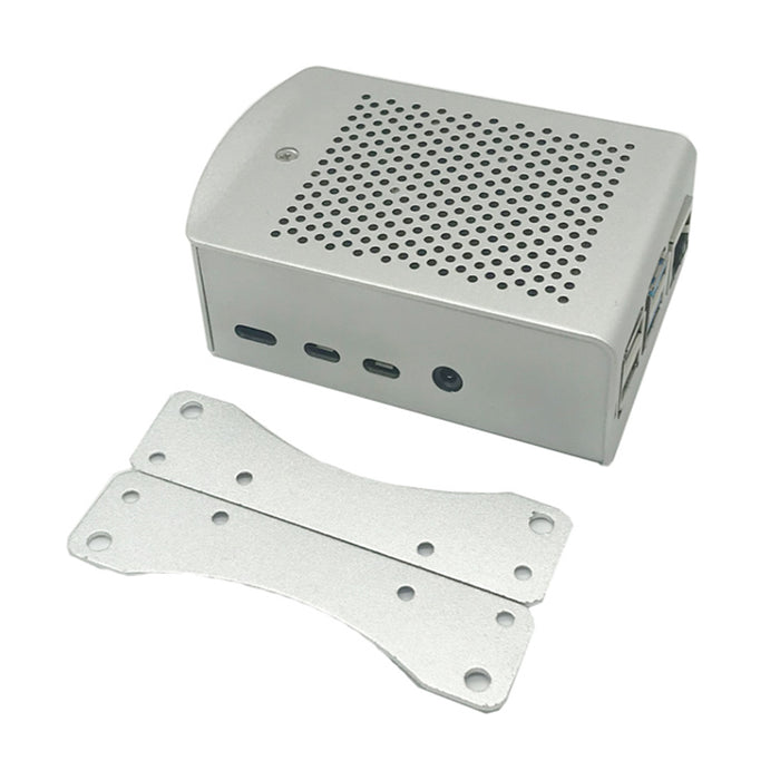 Raspberry Pi Case Silver Aluminium Case with Mount Heatsinks and Cooling Fan for Raspberry Pi 4