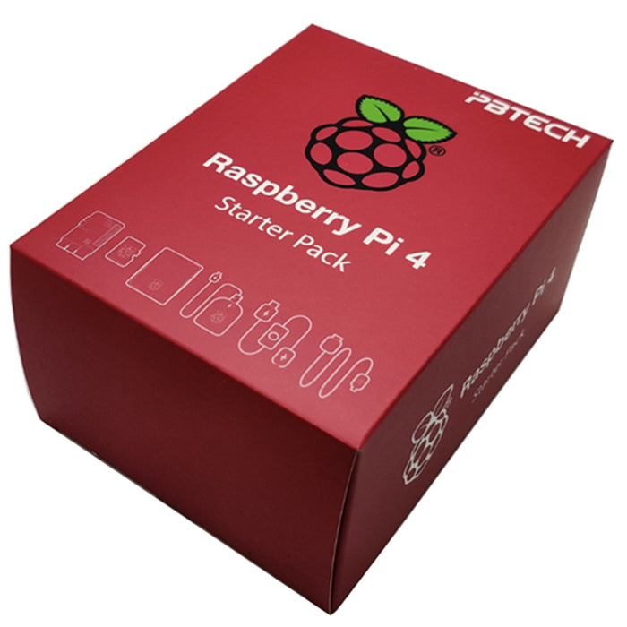 Raspberry Pi 4 Model B 4GB Entry Level Starter Kit Pack Black Case Edition with 32GB OS Card