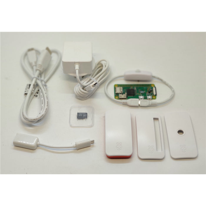 Raspberry Pi ZERO W Starter Kit - Includes ZERO W PSU Case with Different Covers Micro USB OTG host cable 32GB Card with NOOBS OS