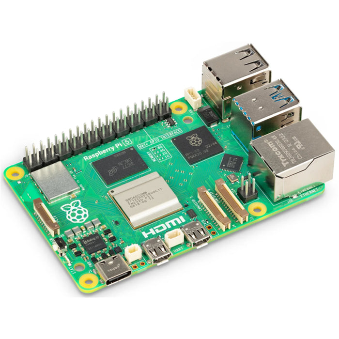 Raspberry Pi 5 2GB LPDDR4 2.4GHz Quad-Core ARM Cortex-A76 - Dual 4K Displays - LPDDR4X-4267 SDRAM - PCIe 2.0 - Dual-Band 802.11ac Wi-Fi - Bluetooth - Support PoE+